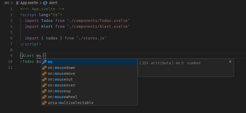 vs code type inference and code hinting - ms variable should be a number