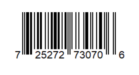 An image of a upc-a barcode. A rectangle of black and white vertical lines with numbers underneath