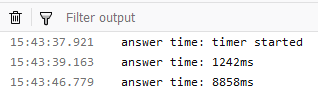 Time log in Firefox console