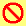 Not allowed icon, which is a circle with a line through it